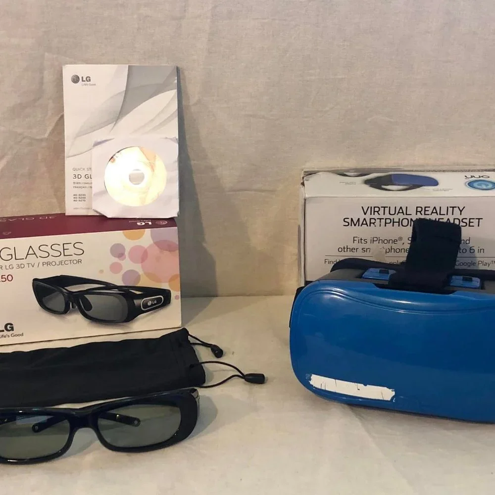 Video Gaming Headset W/Box & 3D Glasses W/Box